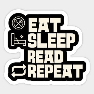 Eat Sleep Read Repeat Sticker